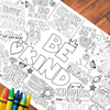 Be Kind Coloring Tablecloth