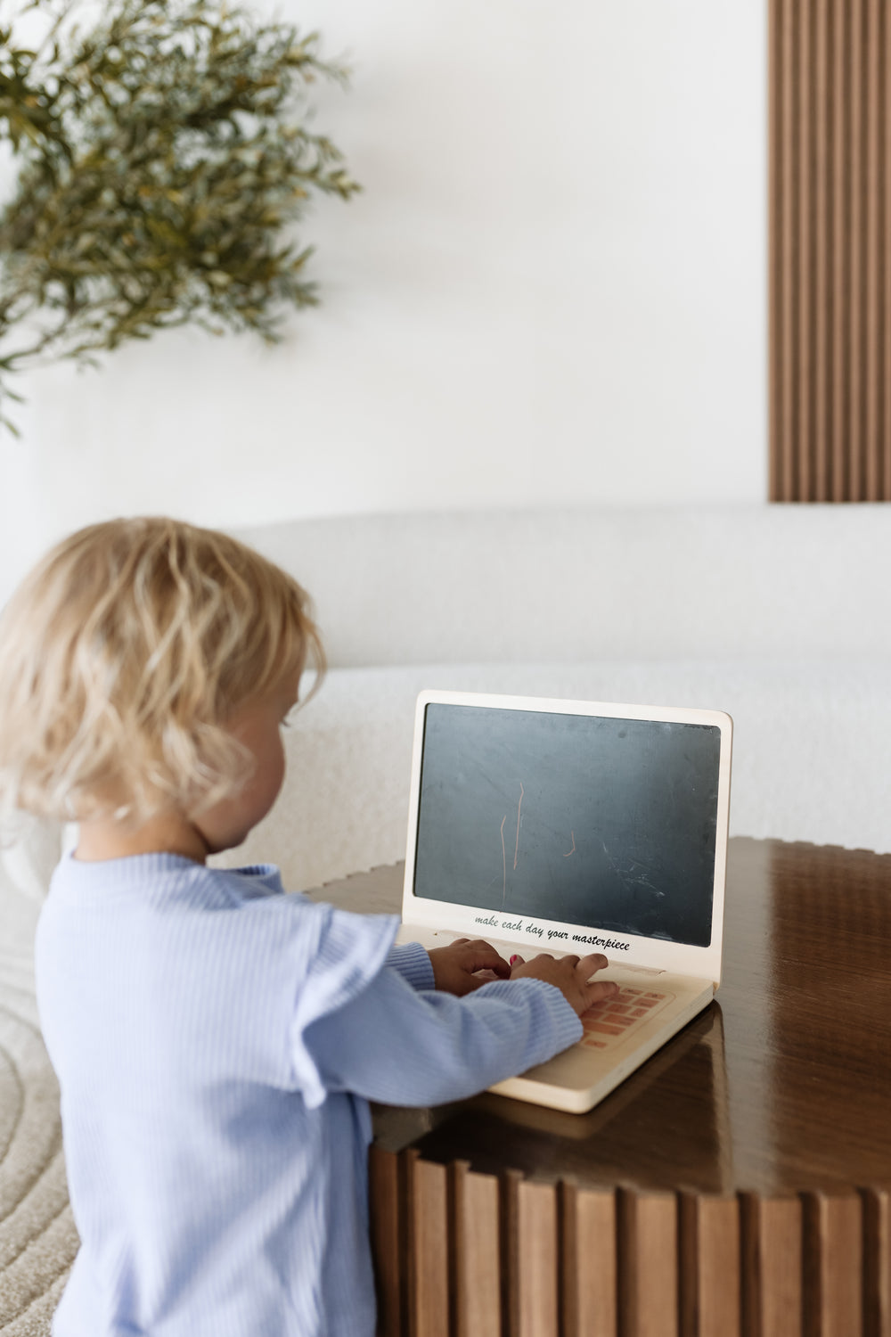 Kids Wooden Laptop - Chalkboard Screen