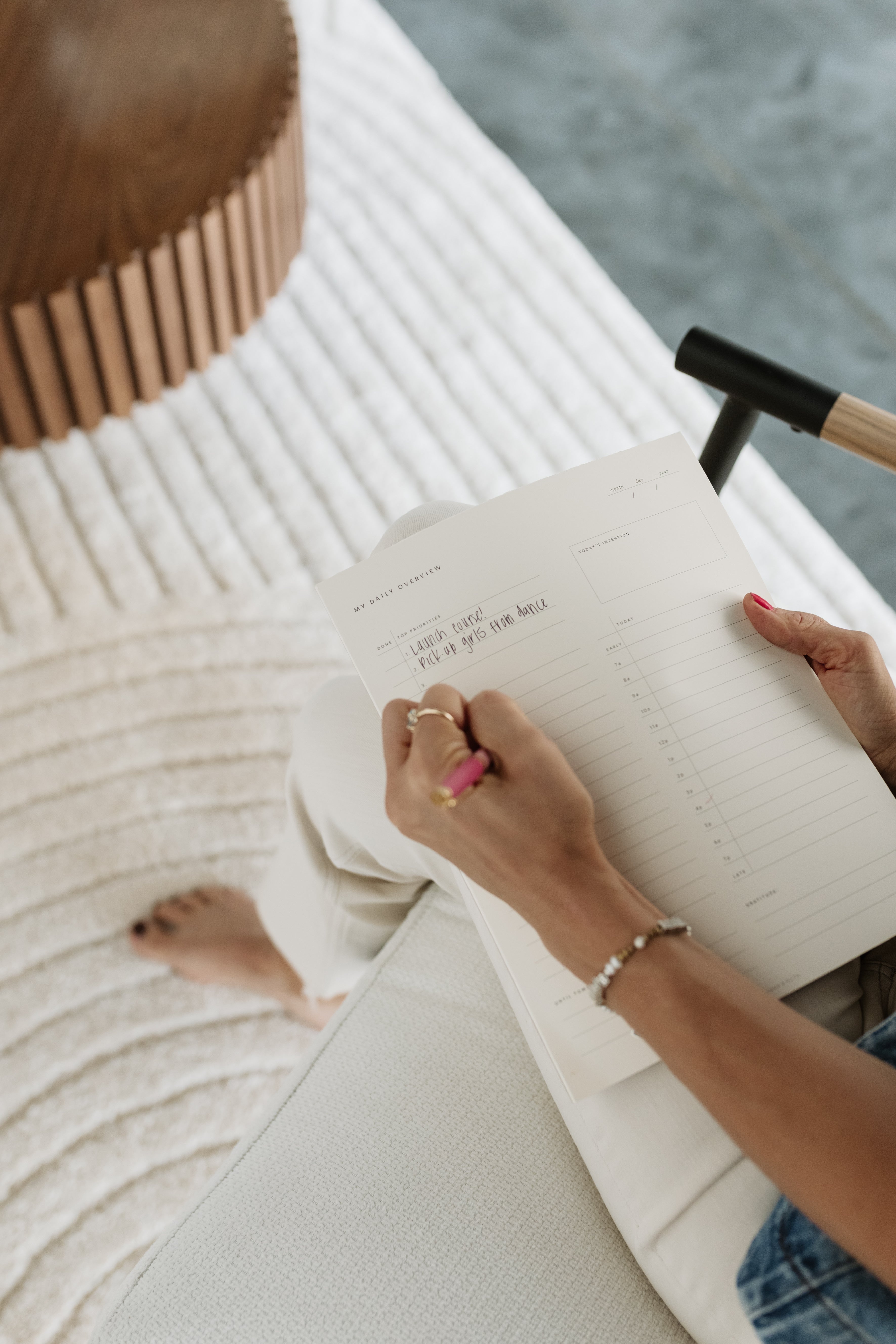 Daily Overview Notepad – Olive + Emme
