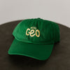 green baseball cap with light green embroidery "Mini CEO"