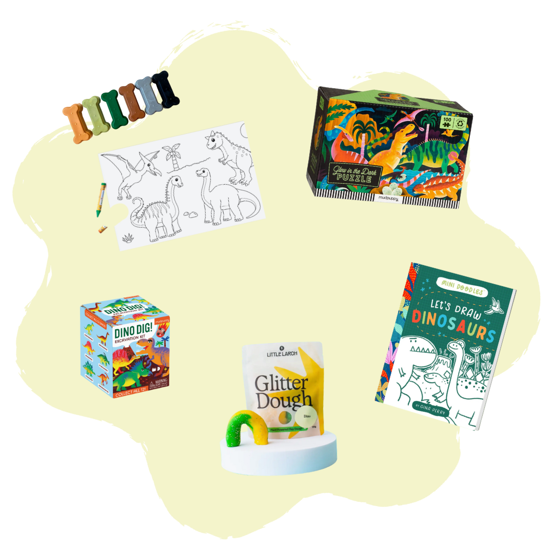 Dinosaur themed screen-free activities for kids age 1-8+