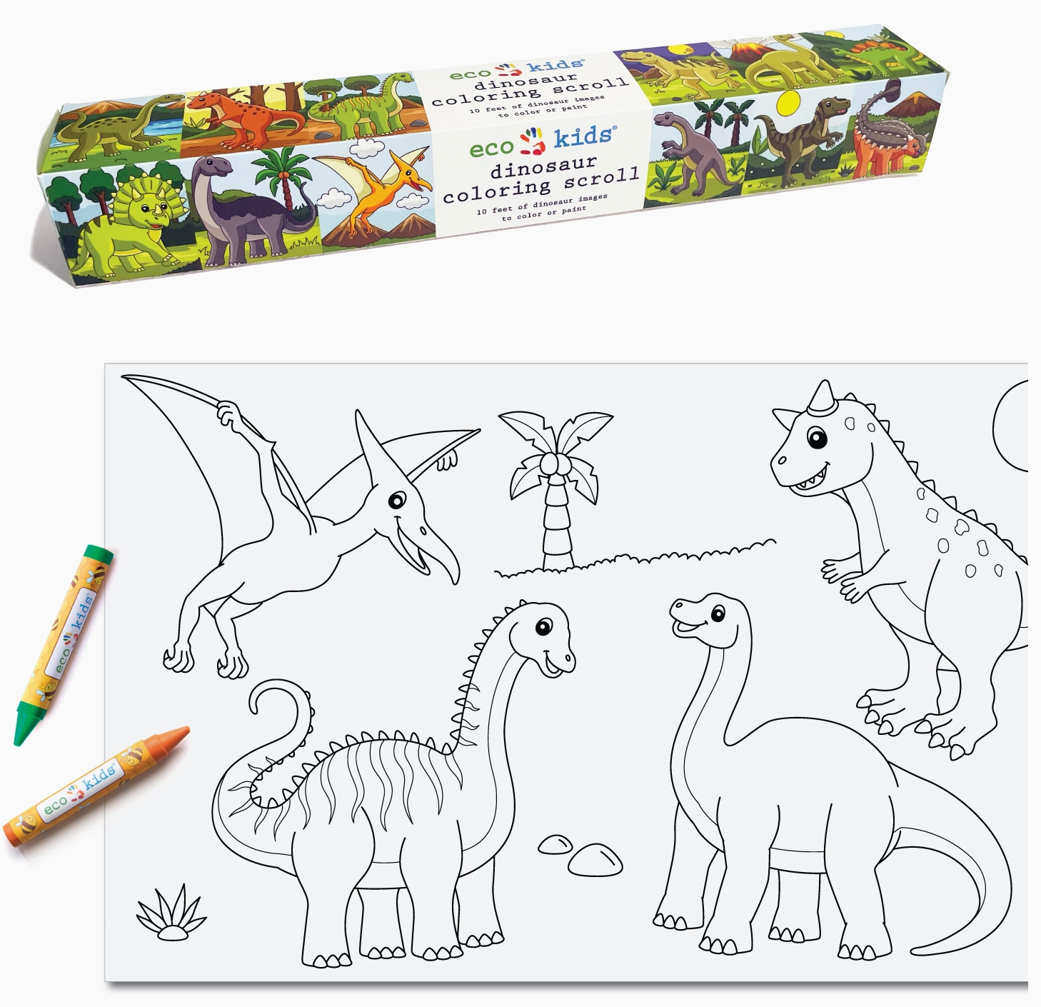 Dinosaur Coloring Scroll