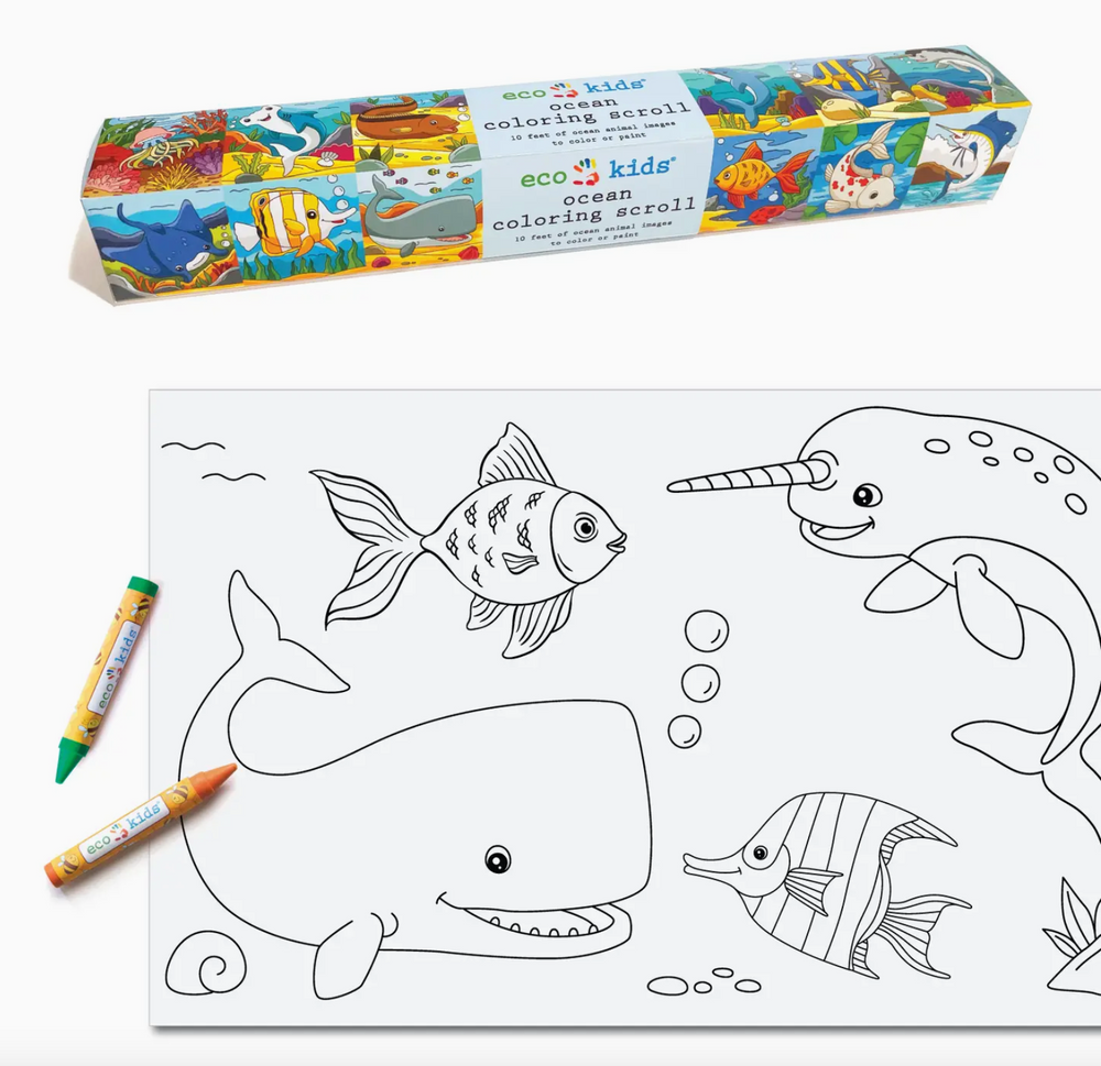 Ocean Coloring Scroll