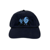 navy adult hat with cobalt olive bff icon