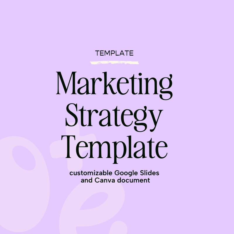 Our marketing strategy template is a great foundation for any solopreneur looking for marketing direction to grow their business.